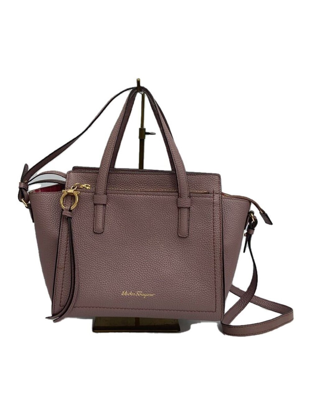 Salvatore Ferragamo Shoulder Bag Leather Pink
